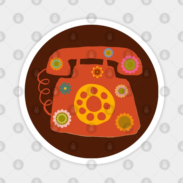 PRODUCT OF THE 60s DESK TELEPHONE Magnet by DAZu